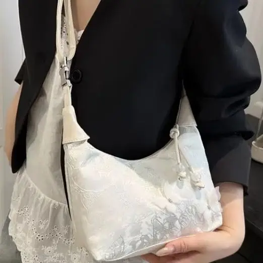 

2025 Summer New Chinese Style Fine Embroidery Ladies Handbags Fashion Shoulder Bag Crossbody Daily Party Tote Handbag For Women