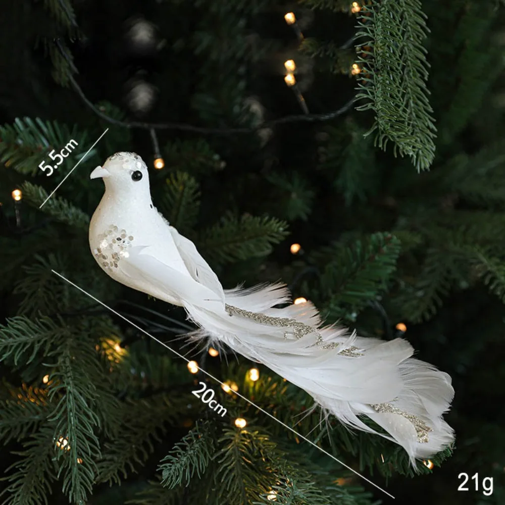 

Colorful Foam Christmas Birds Ornament Artificial Simulated Bird Pendant Birds Handmade Christmas Tree Decoration Christmas
