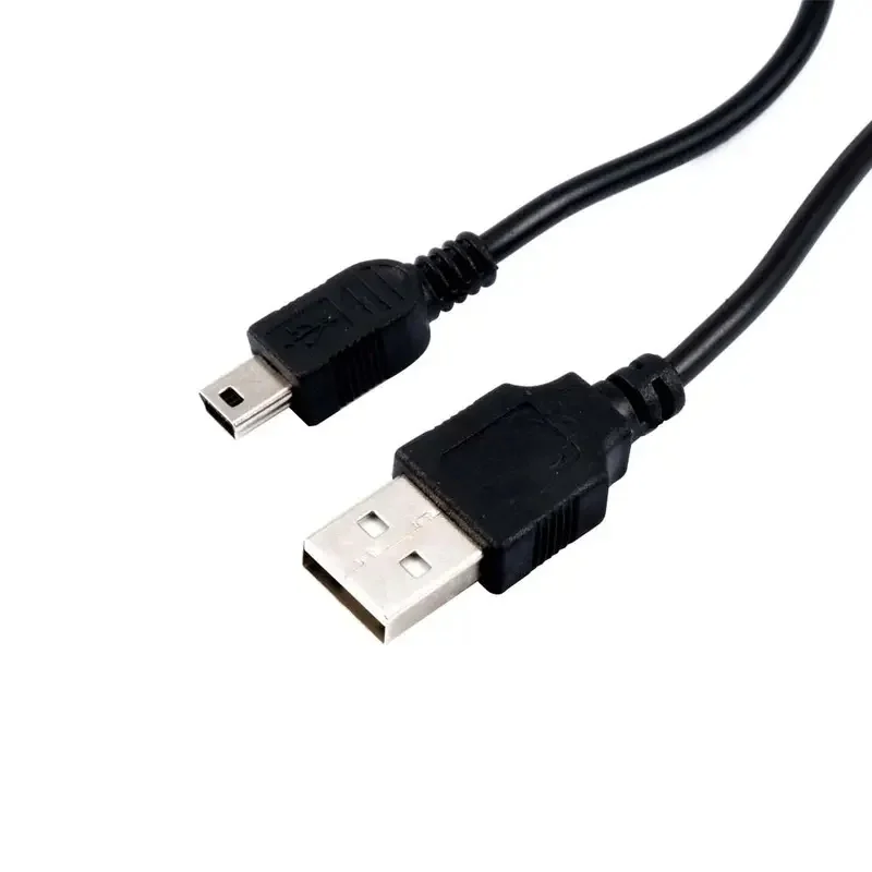 1/2/3/4/5/6Pcs Best Charger EPS Charging For Mini Cable Black 2.0 A To 5 Pin B USB Adapter Cord