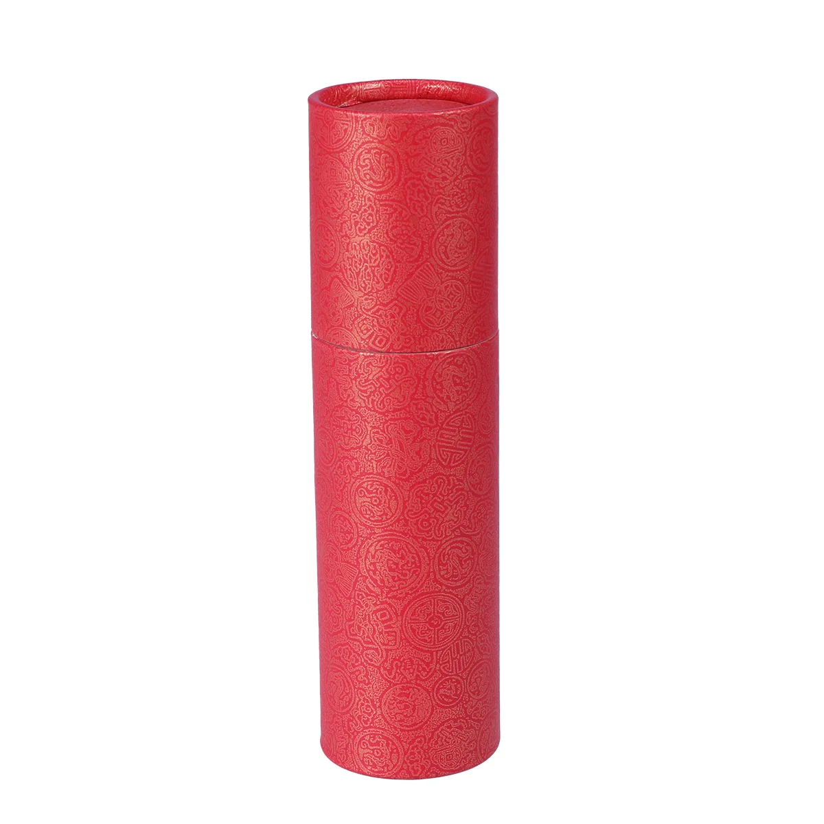 Photo Storage Tube 6 Inch Red Rigid Plastic Waterproof Poster Paper Tube Portable Photo Holder Scroll Cylinder for Posters