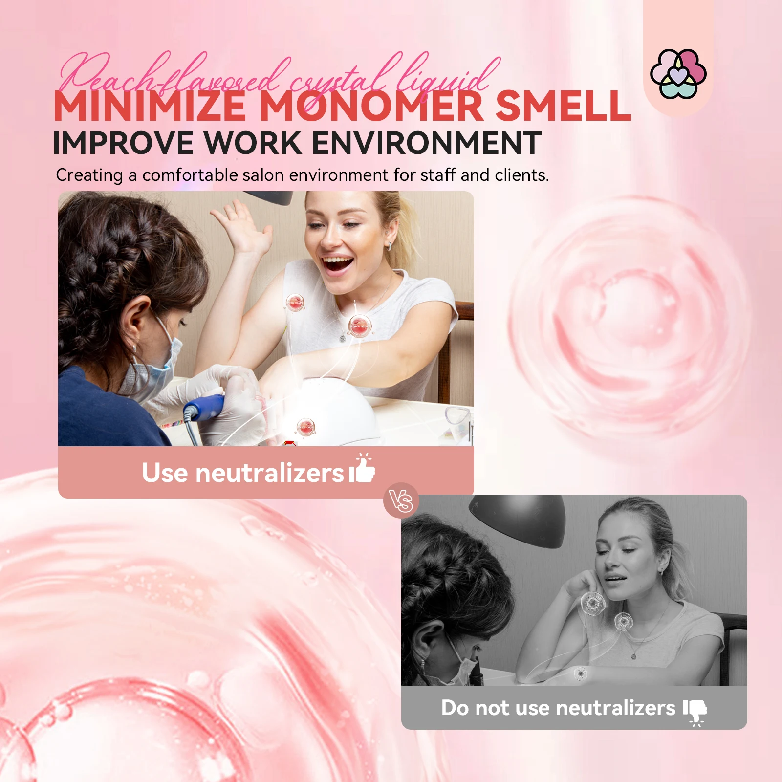 SAVILAND 30ml ピーチの香り モノマー臭消し液 アクリルネイルリキッド用 ドロッパー付き プロ用ネイルテクニシャン向け