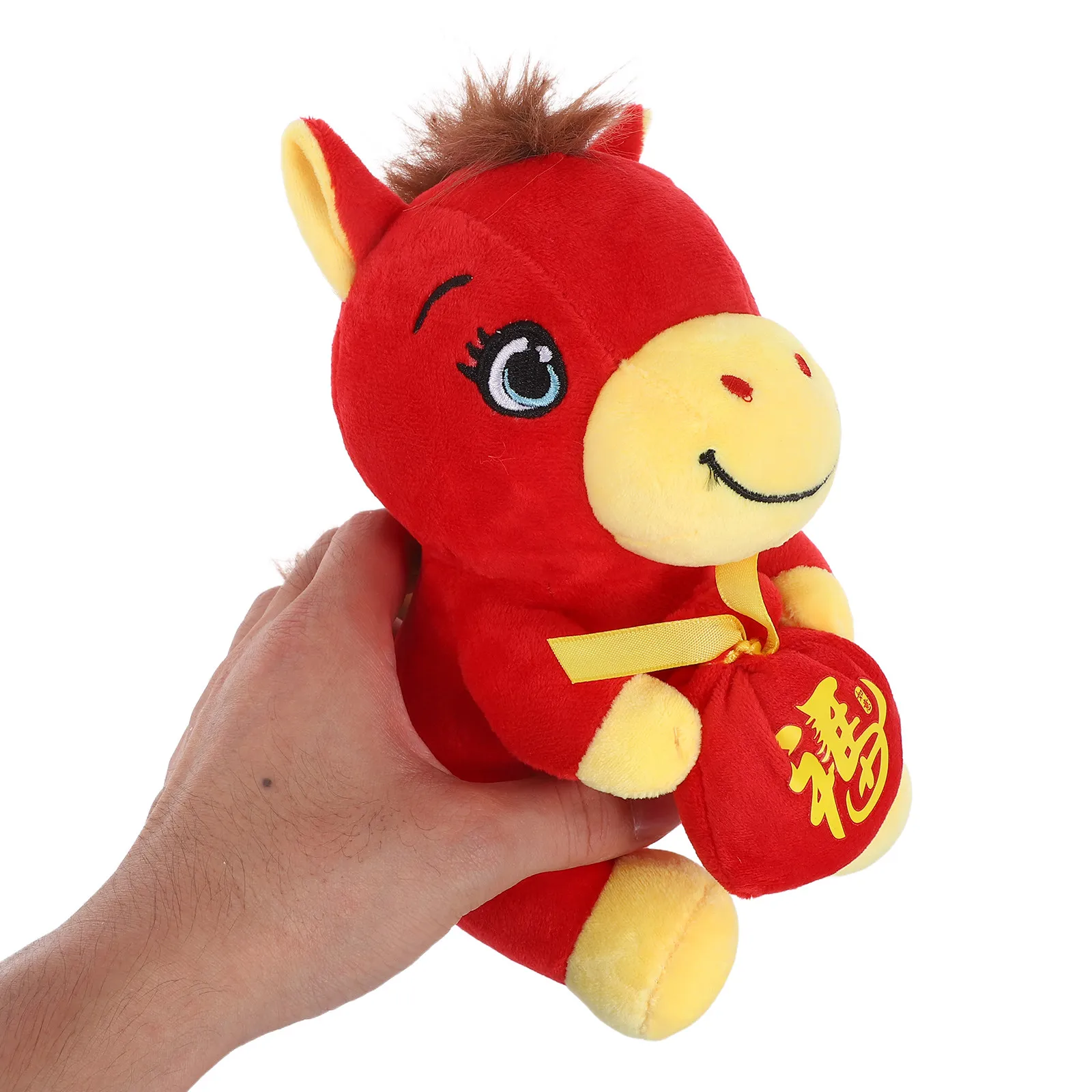 Peluche Cavallo Rosso 2026 per il Nuovo Anno Cinese, Decorazione Zodiacale, Regalo per Bambini, Souvenir Festivo
