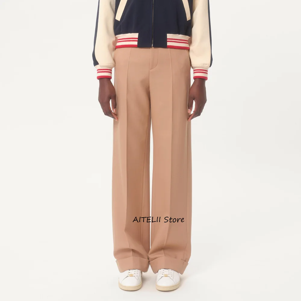 

Casual Pants for Man Trousers Polyester Fiber Classic Men's Pants Solid Color Straight Leg Work Trouser Tailoring Clothing