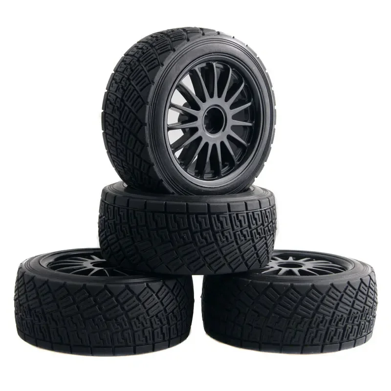 4PCS 2.2 Inch Wheel Rims Hub & 80MM Tires Tyre RC CAR PART RC CAR 1/10 Fit 1:10 HPI WR8 Flux Rally 3.0 110697 94177