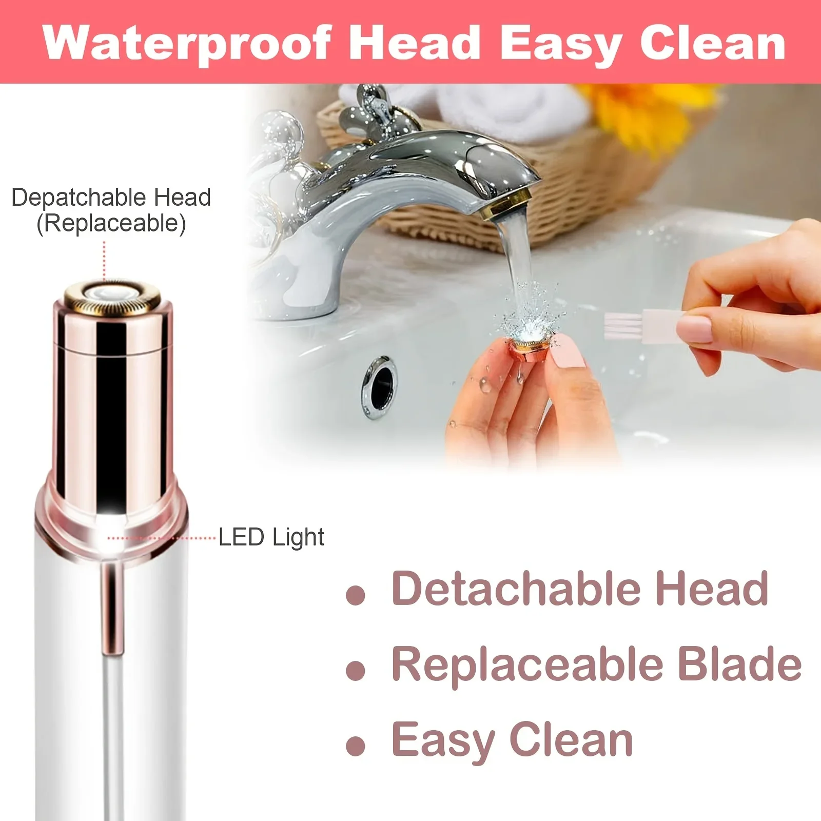 Portable Lipstick Shaped Electric Epilator with One Blade for Women Painless and Effective Facial Hair Removal Home Shaver Tool