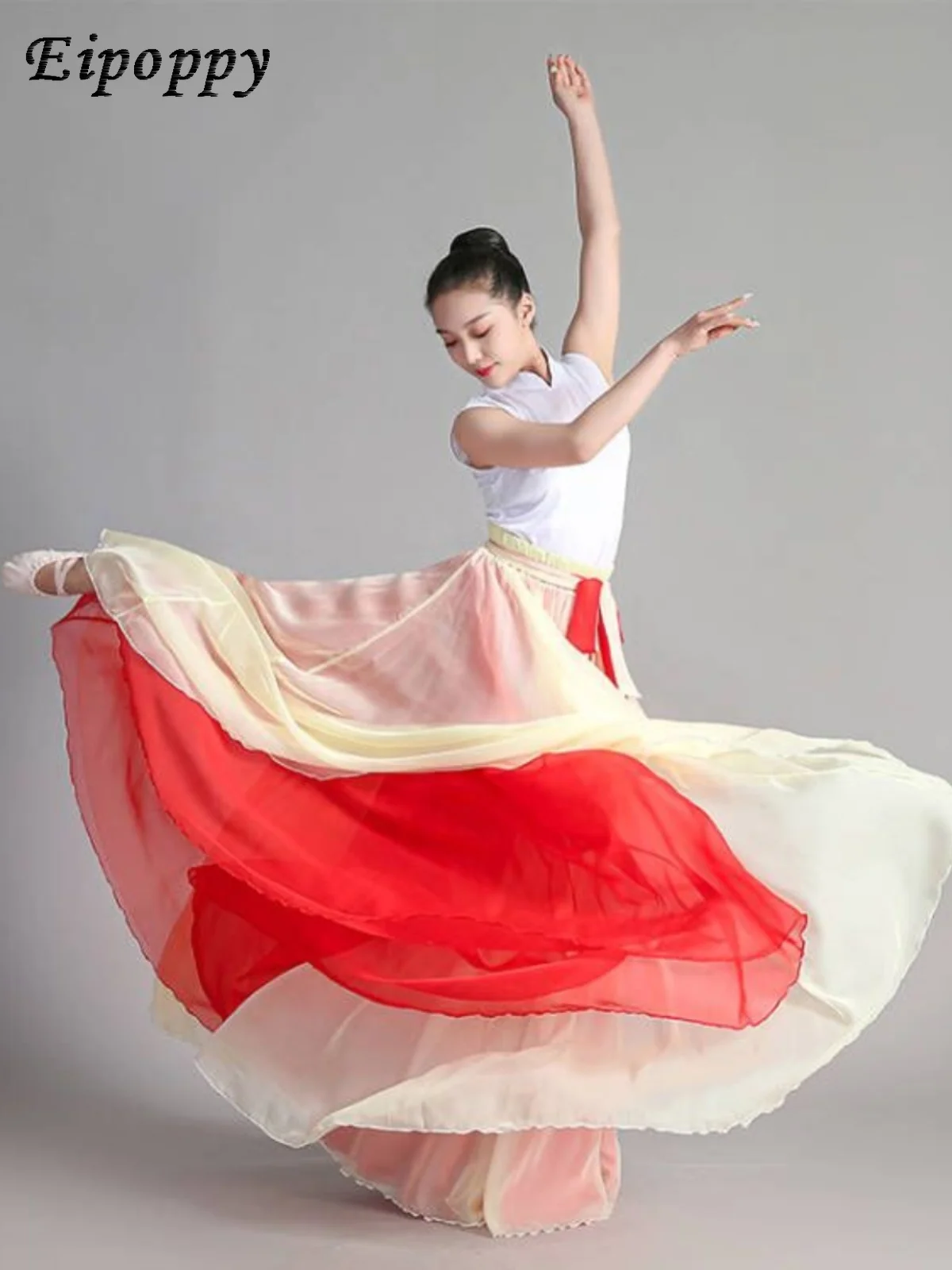 Two tone double-sided dance dress, classical dance