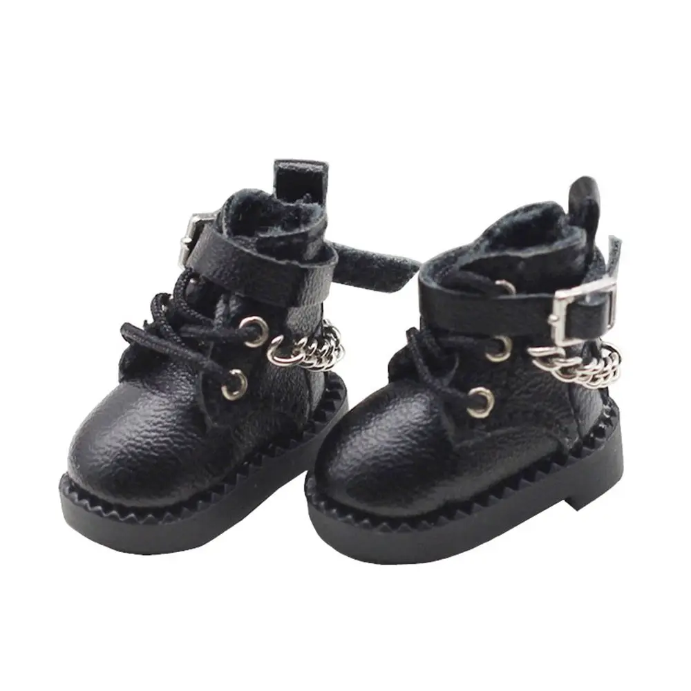 1 Pair Cute Cowhide Boots Dolls Shoes for 1/11 OB11 Shoes Leather 1/12 BJD Doll Shoes Boots For obitsu11GSCbody9OB11 Doll Boots