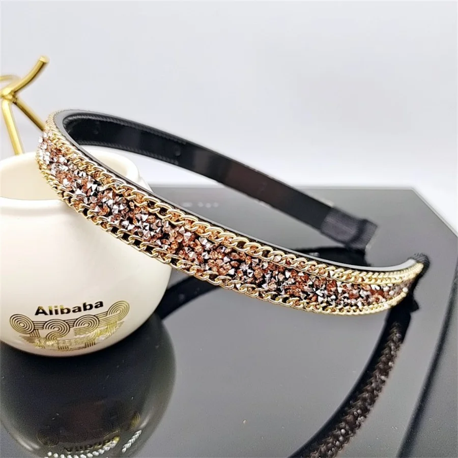 Korean Shiny Rhinestone Headband for Women Hairband Lady Elegant Bands Crystal Hair Hoop Fashion Luxury Female Hair Accessories