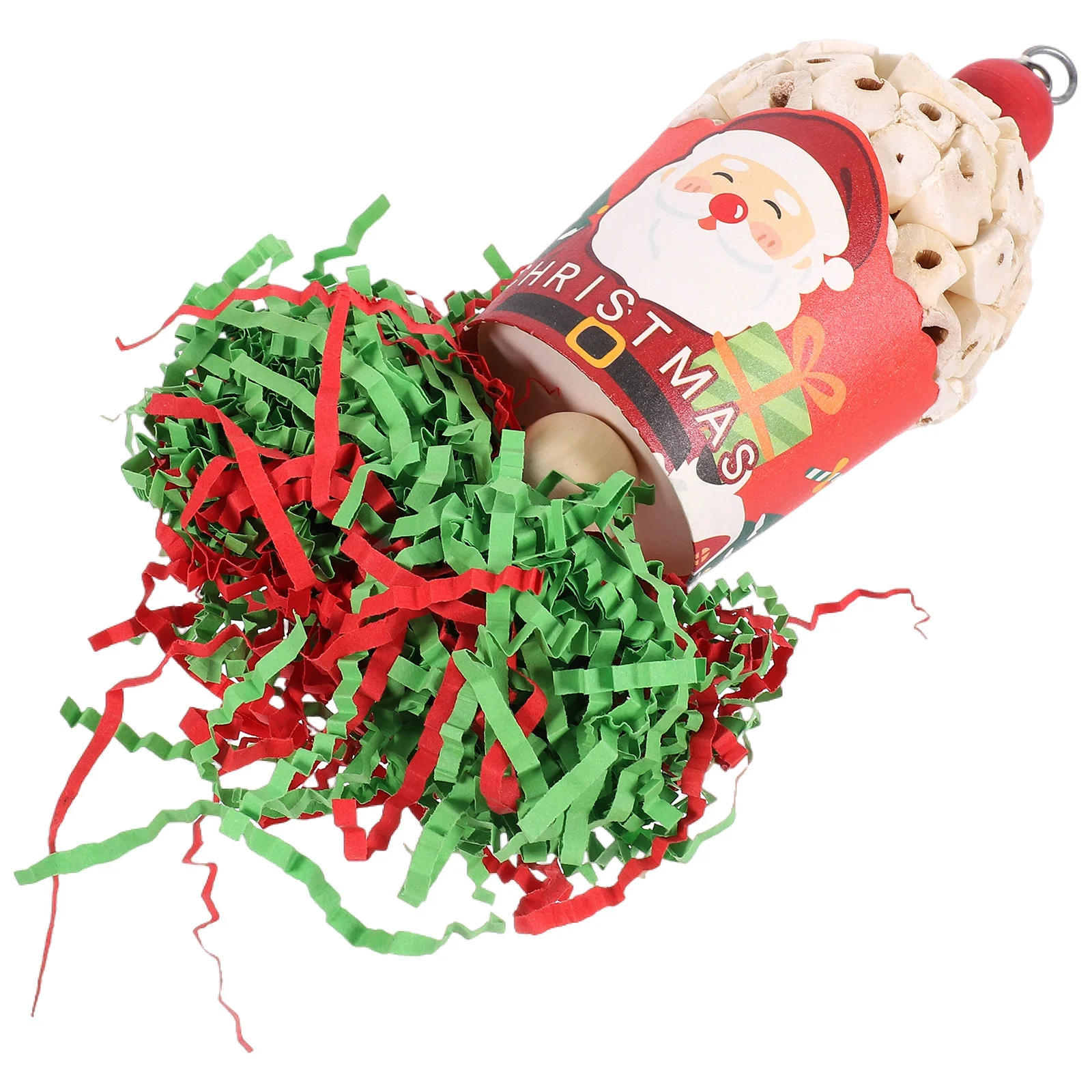 

Xmas Parrot Hanging Chewing Plaything Wear Resistant Cage Accessory Healthy Fun Biting Parrot Bird Hanging Chew