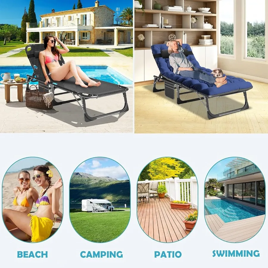 سرير تخييم قابل للطي للبالغين بطبقة مزدوجة 1200D 500 رطل سرير تحميل للنوم سرير ضيوف عالي التحمل مع حمل مرتبة