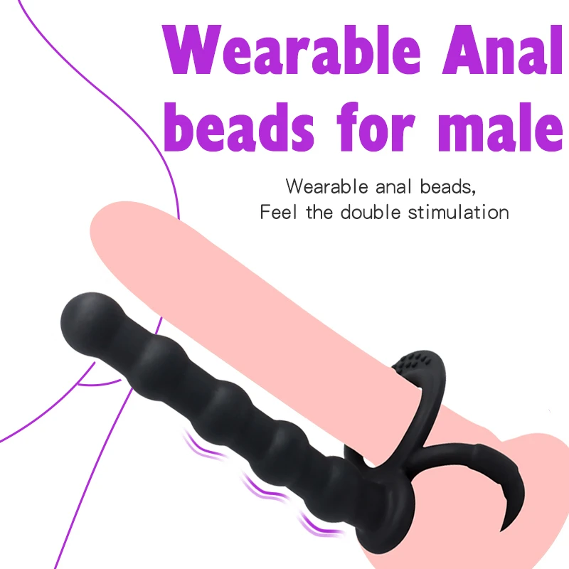 Double Penetration Dildo Penis Vibrator Sex Toys For Couples Anal Beads Butt Plug Sex Ring G Spot Massager For Men Adults 18+