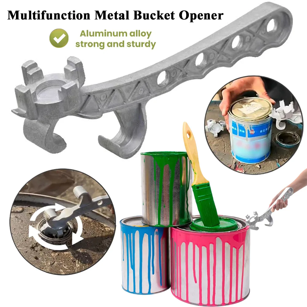 Muti-Function Metal Bucket Opener Pail Paint Barrel Lid Can Openers Honey Beer Bucket Opening Tool Home Hand Opener Removal Tool