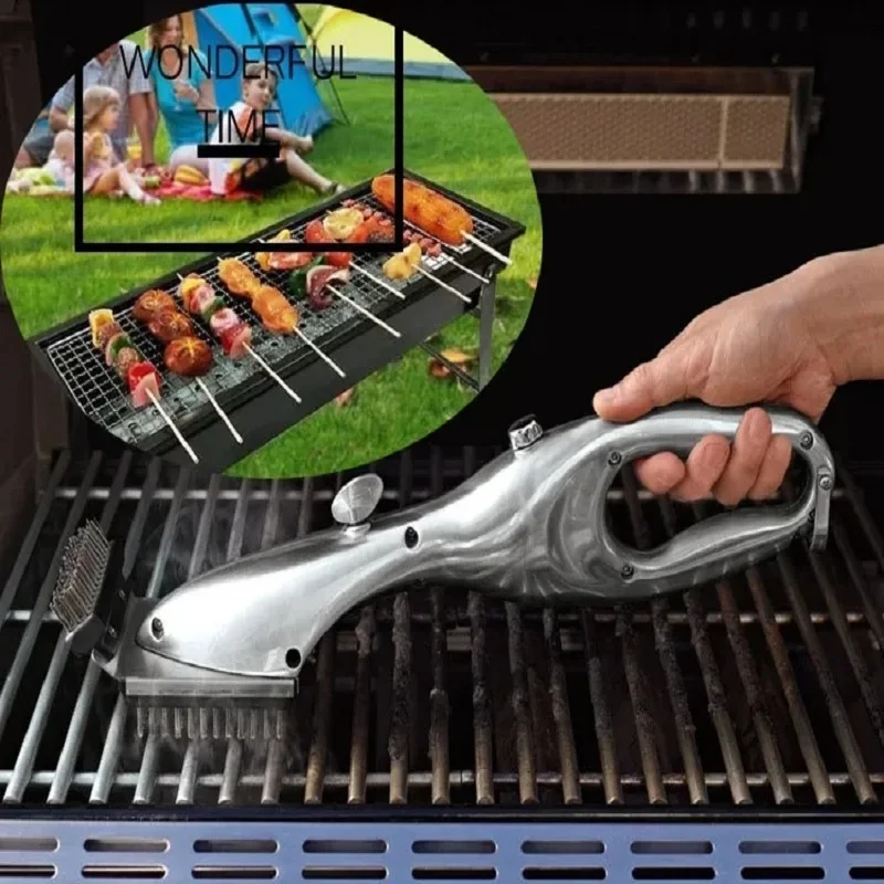 

Stainless Steel BBQ Cleaning Brush Churrasco Outdoor Grill Cleaner with Steam Power bbq Accessories Cooking ToolsCookin