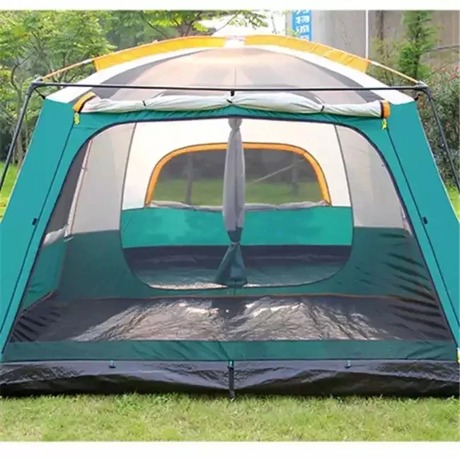 Large Deluxe Double Deck 2 Bedrooms 1 Living Room 5-8 People Family Camping Outdoor Waterproof Tent