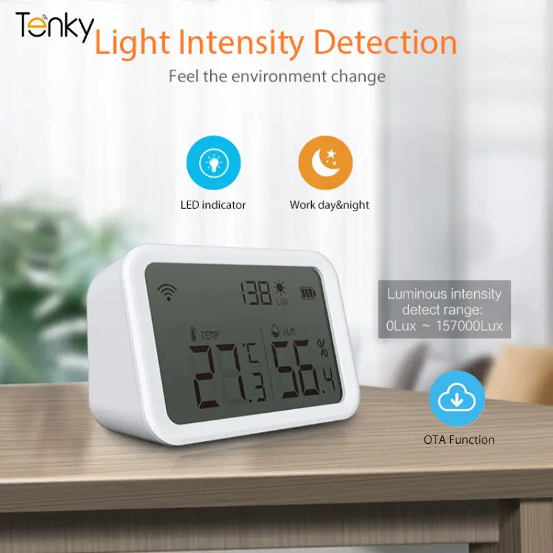 

Hygrometer Real-time Detection Smart Tuya Battery Display Thermometer Detector Temperature And Humidity Sensor Smart Home