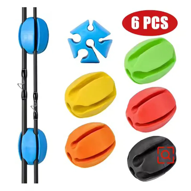 Silicone Fishing Rod Holder Straps Portable Fishing Rod Fixing Ball Comes with Fly Fishing Accessories for Fishing Enthusiasts