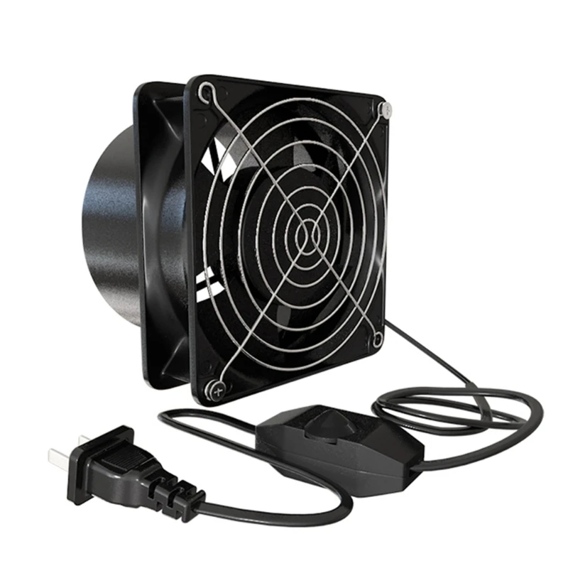 Powerful Bathroom Exhaust Fan with Damper, Potable Window Fan, Small Fume Extractor Ventilation Fan for Shop, Smoking