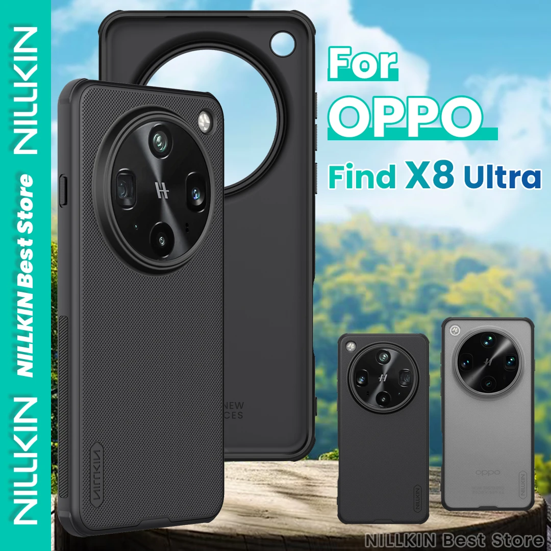

Чехол Nillkin для Oppo Find X8 Ultra для телефона, гранулированная выпуклая текстура, угловая подушка безопасности, защитный ТПУ + ПК, матовый противоударный жесткий чехол