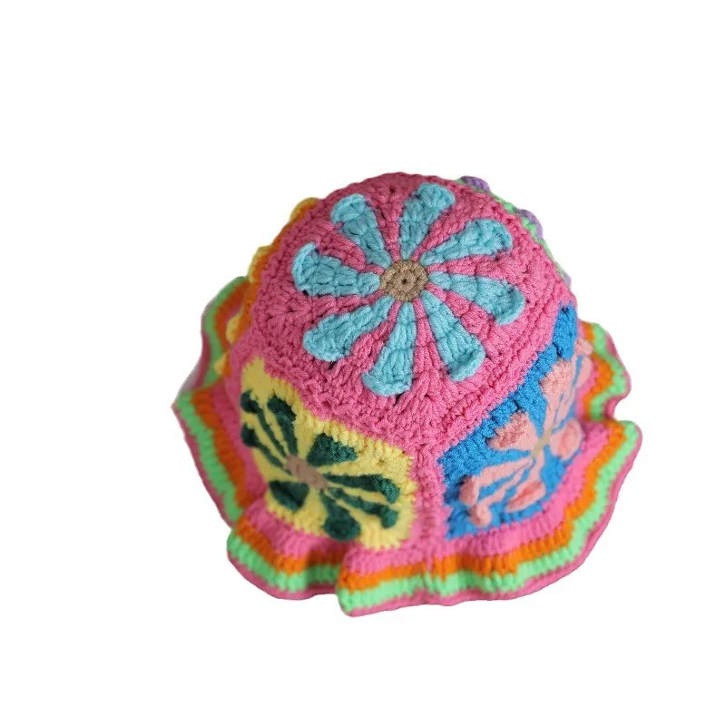 2025 جديد هالوين زهرة الهيب هوب الحظ نمط الحياكة قبعة صغيرة الرجال النساء الفقرة جودة قبعة Y2k قبعة الموضة الدافئة الباردة #5