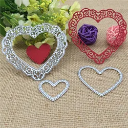 3 Pcs Love Heart Metal Cutting die keychain shaker Heart Paper Key Chain Scrapbook Paper Craft Card Punch Art Knife Cutter