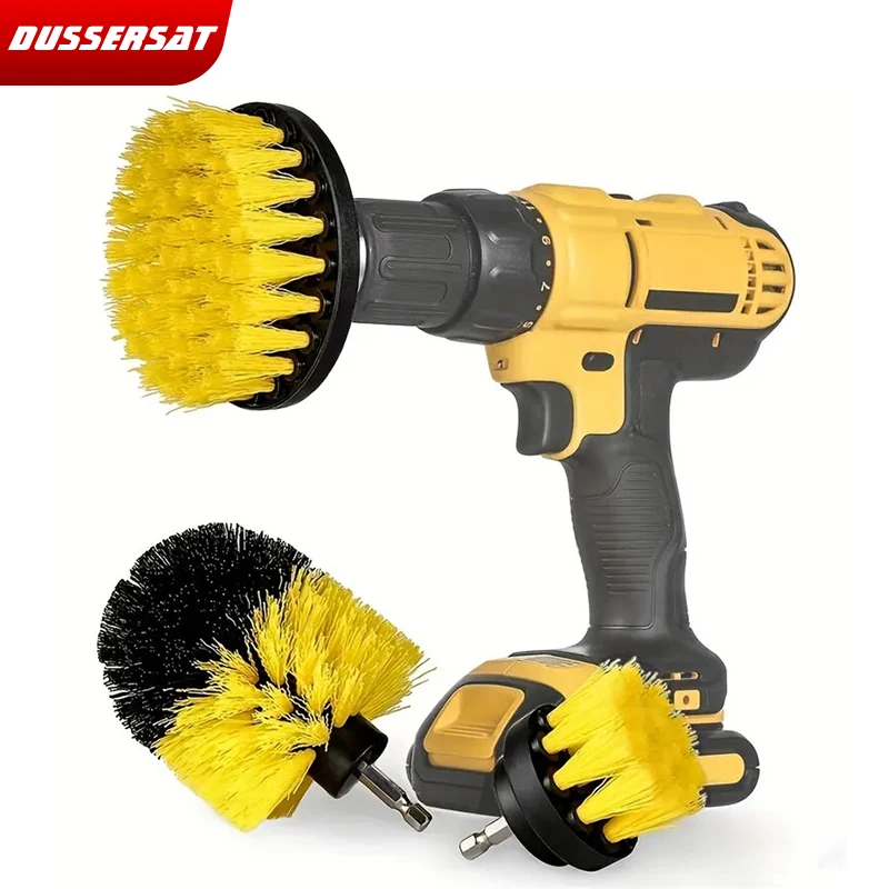 5pcs Drill Brush Attachment Set Power Scrubber Brush With Drill Scrub Brush For Cleaning Showers Tubs Bathroom Tile Grout Carpet