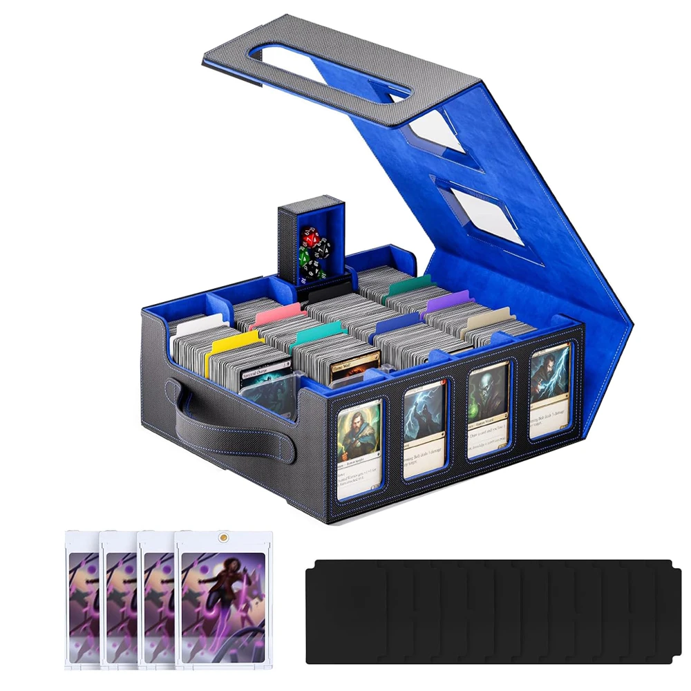 boite-de-rangement-pour-cartes-a-collectionner-avec-presentoir-commander-etui-a-4-rangees-avec-couvercle-et-poignee-amovibles-organisateur-pour-plus-de-3000-cartes-avec-24-compartiments