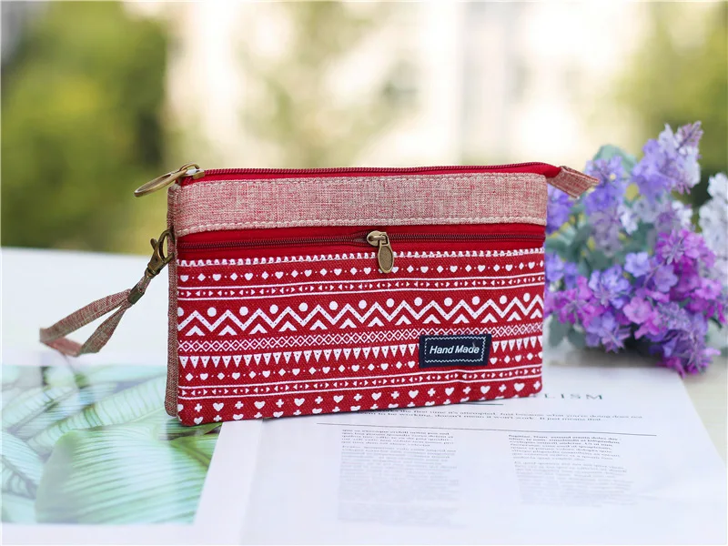 Frauen Baumwolle Lange Organizer Brieftasche Damen Geldbörse Weibliche Kupplung Kleine Telefon Tasche Geld Tasche für Kinder Kinder Mädchen Tasche – Detail 7