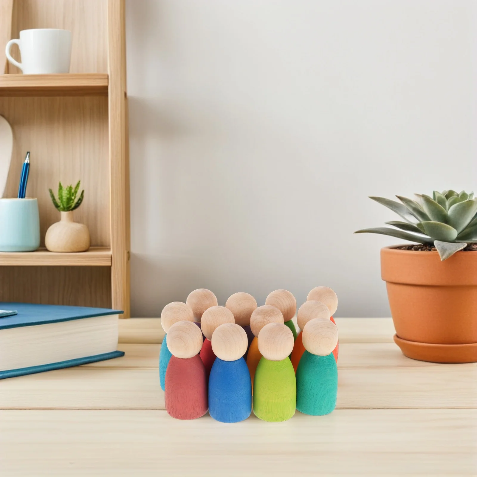 Piquets de tri des couleurs arc-en-ciel pour les tout-petits, blocs de construction Montessori, motricité Fine, apprentissage préscolaire, 12 pièces
