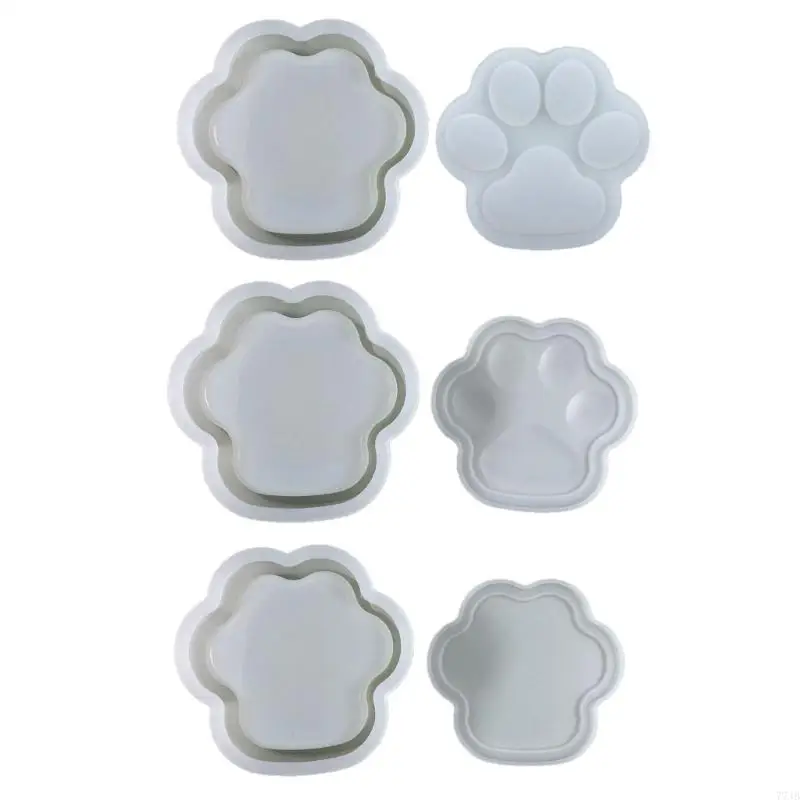 77JB Paw Box Epoxy Molds Silicone Jar Resin Molds for DIY Claw Storage Box Personalize Claw Molds