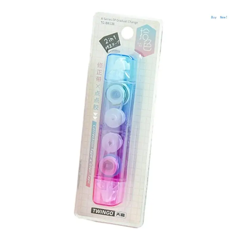 Correction Tape Two-In-One White Out Correction Tape and Dots Glues for Students