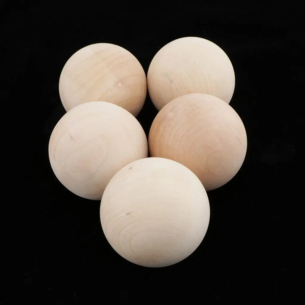 

Mini Toy Balls Natural Beech Wood No Hole Accessories for Children Logical Thinking and DIY Craft Projects