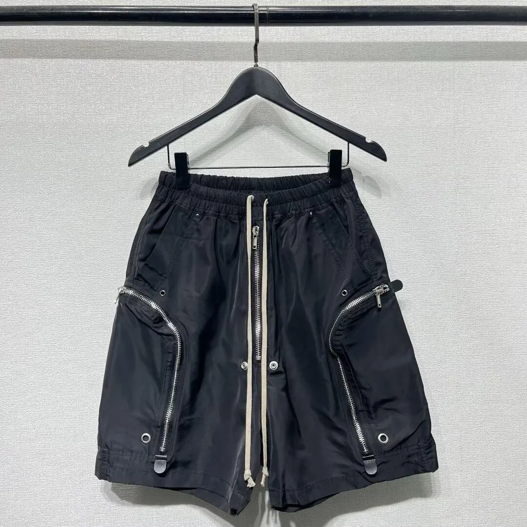 

2026 Summer New Arrival Men's Dark Series Cargo Shorts Zipper Pocket Regular Rise Fashion Street Style Length Casual Work Shorts