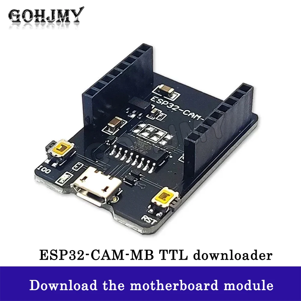 ESP32-CAM-MB Download Bottom Board for ESP32-CAM OV2640 Camera Module Downloader USB Micro Interface CH340 Chip