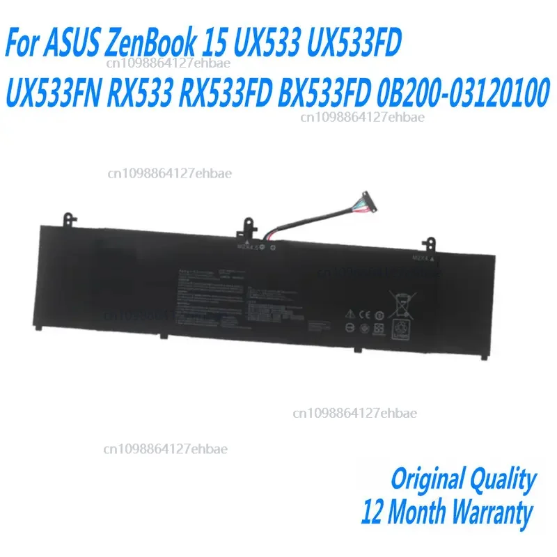 

15.4V 73WH C41N1814 Laptop Battery For ASUS ZenBook 15 UX533 UX533FD UX533FN RX533 RX533FD BX533FD 0B200-03120100Fast delivery