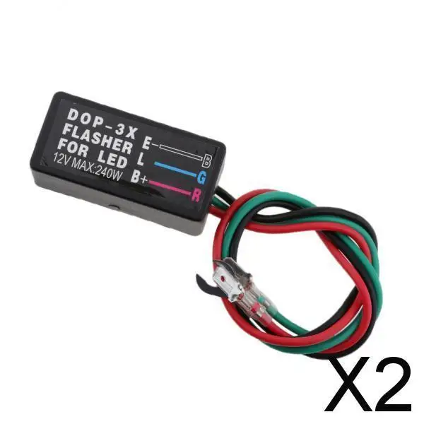 2x אופנוע 100a 12v הוביל בלם עצור תיבת בקר מודול פלאש אור strobe