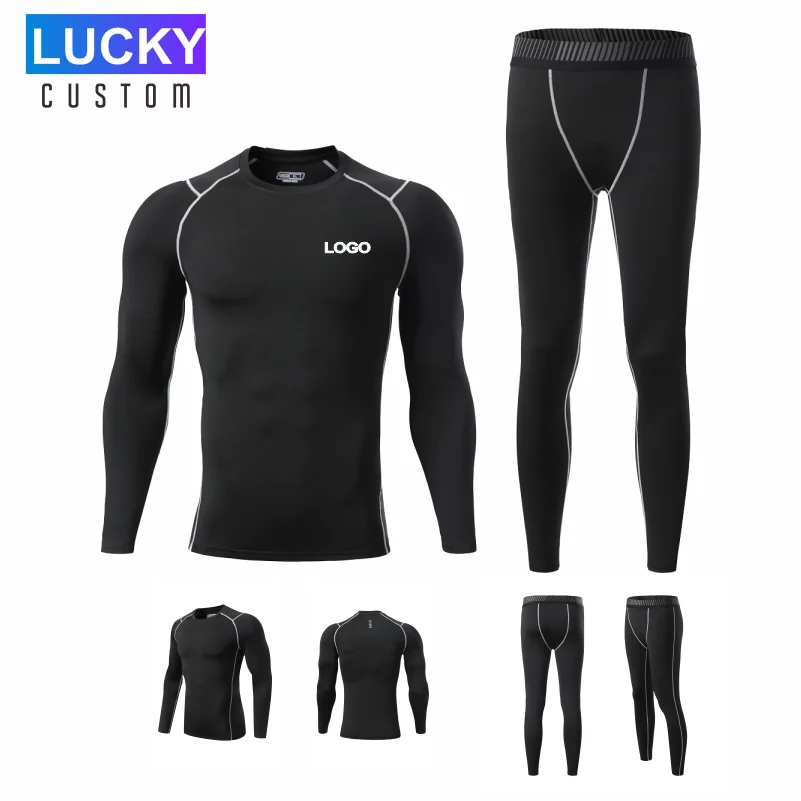 Men\'s Gym Tights Training Clothes Tracksuit Workout Jogging Sports Set Running Male Men Breathable And Comfortable Tracksuit