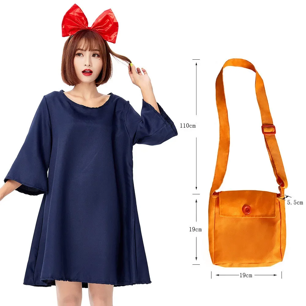 Japan Kiki's bezorgservice kostuums voor volwassenen Halloween cosplay Kawaii minimalistische Japanse heksenkleding