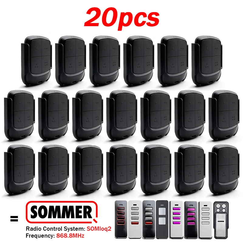 

Пульт дистанционного управления гаражом/воротами SOMMER Pearl Twin Status S10448 S10019 4018 4019 4018V000 TX55-868-4 TRX55-868-4 868,8 МГц 868,95 МГц