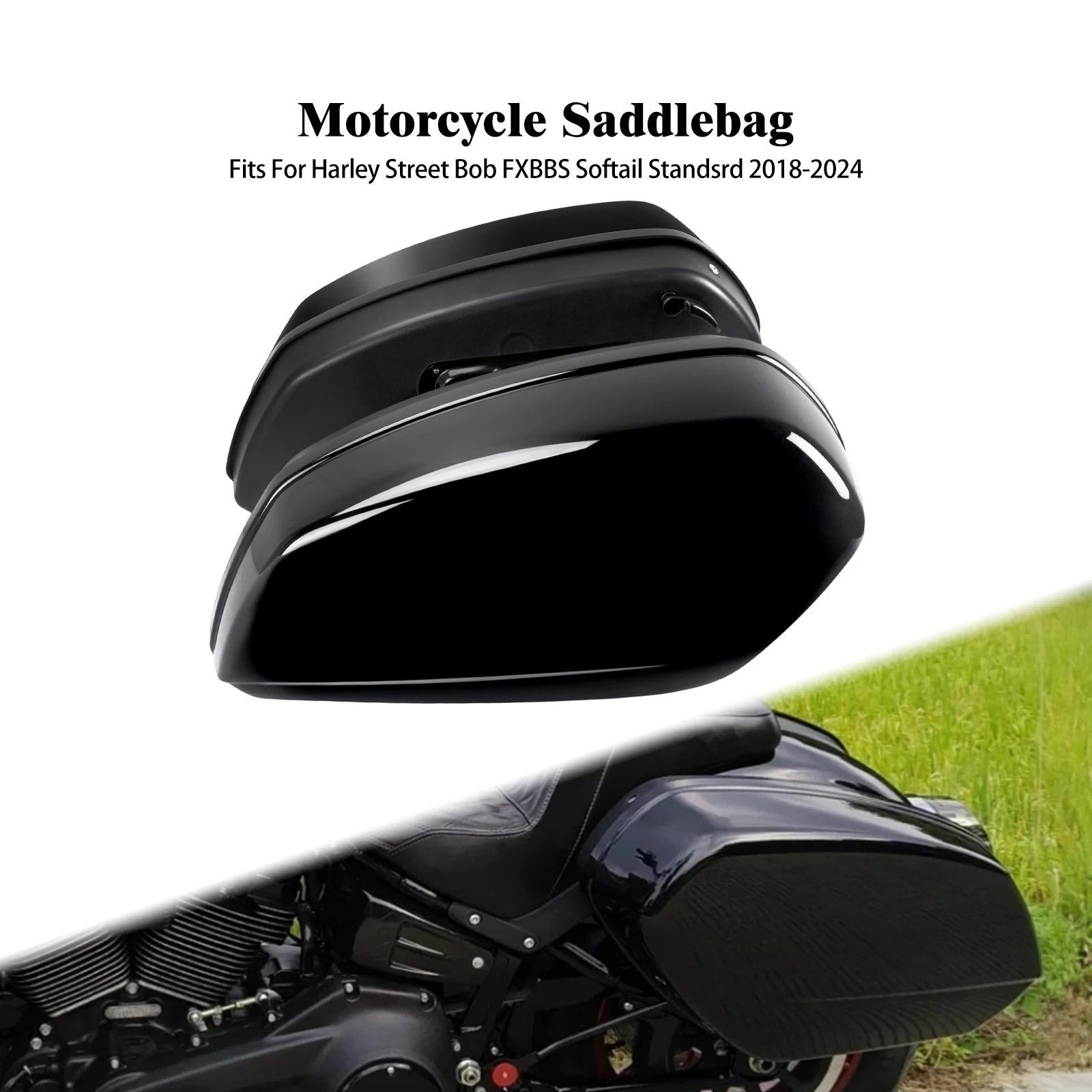 Motorcycle Hard Saddlebags Docking Mounting Kit For Harley Softail Street Bob Standard Low Rider 2018-2024 Detachable Side Bags