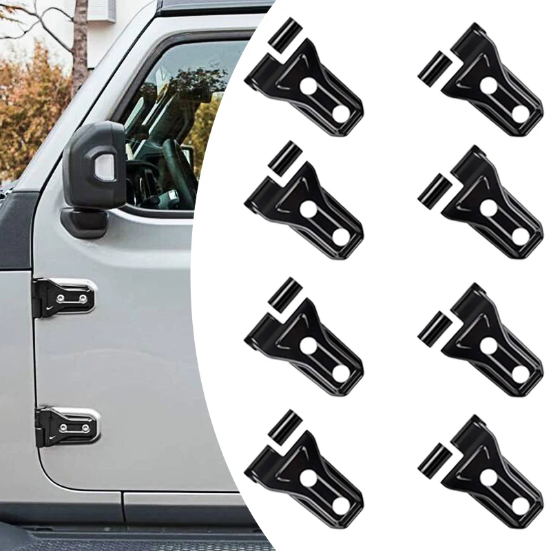 

4-Door ABS Exterior Door Hinge Protective Cover Trim Kit Fit For Jeep Wrangler JL Gladiator JT 2018-2023 Sahara Car Accessories