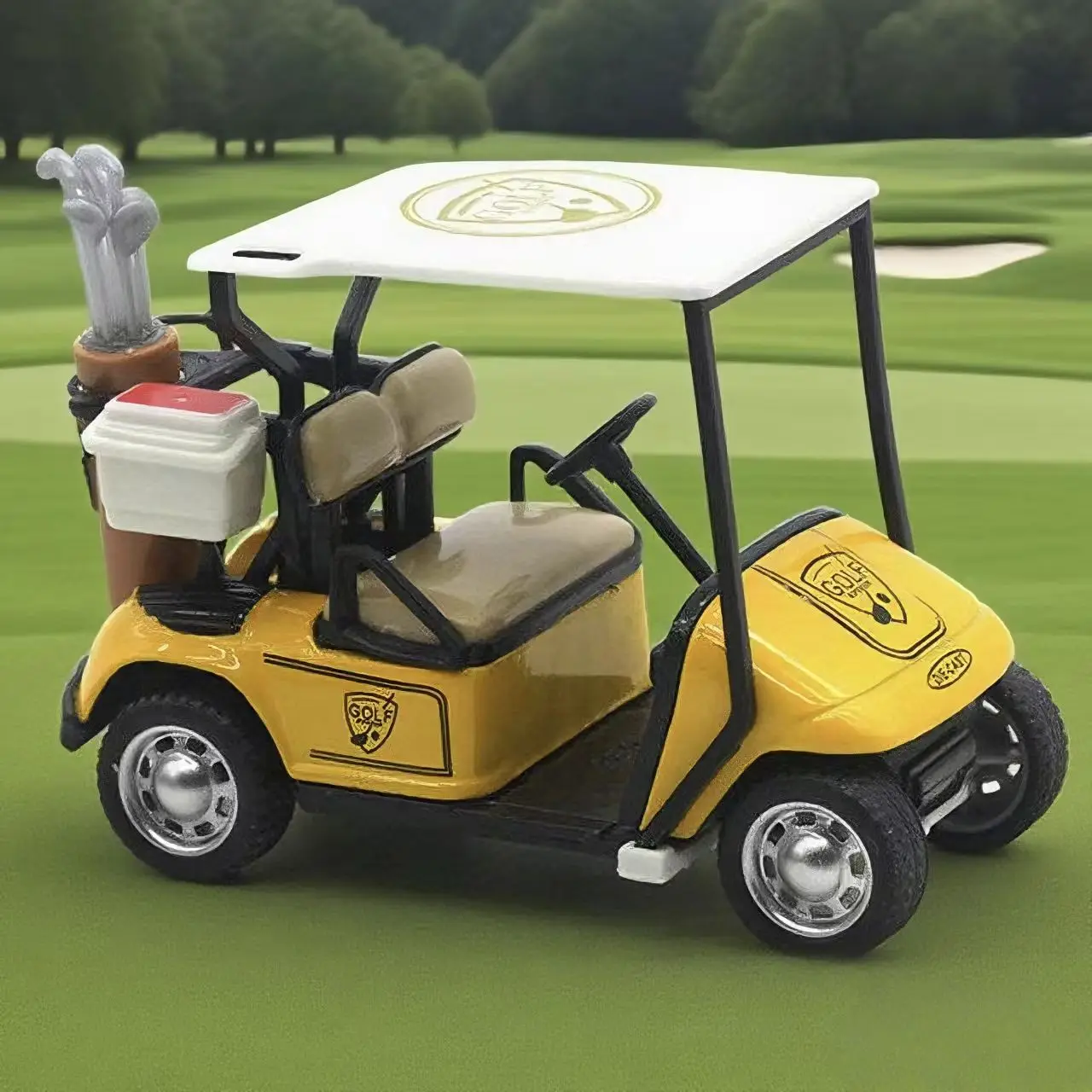 

Украшение модели экскаватора для гольфа из сплава 1:36, литая под давлением модель обучающей игрушки, подарок на день рождения мальчика.