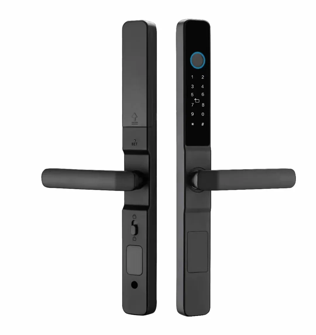 TUYA Intelligent Door Handle Lock WiFi App Fingerprint Biometric for Home Use Waterproof with Password and Code Functions