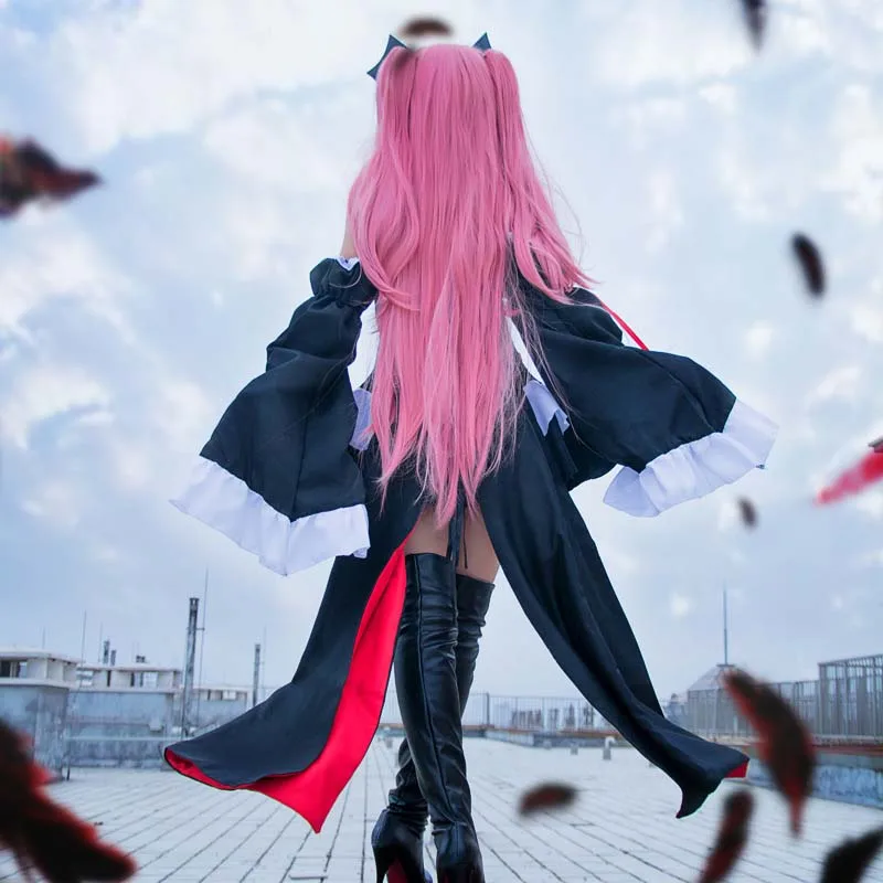 Krul Tepes przebranie na karnawał peruka Anime Seraph of The End Cosplay mundur czarownica wampir sukienka kostium na Halloween dla kobiet