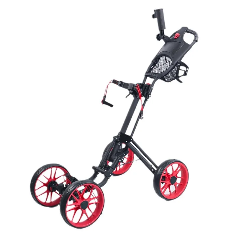 عربة جولف مُستقنة، عربة عربة من سبائك الألومنيوم قابلة للطي بأربع عجلات، عربة سحب مُستحمة