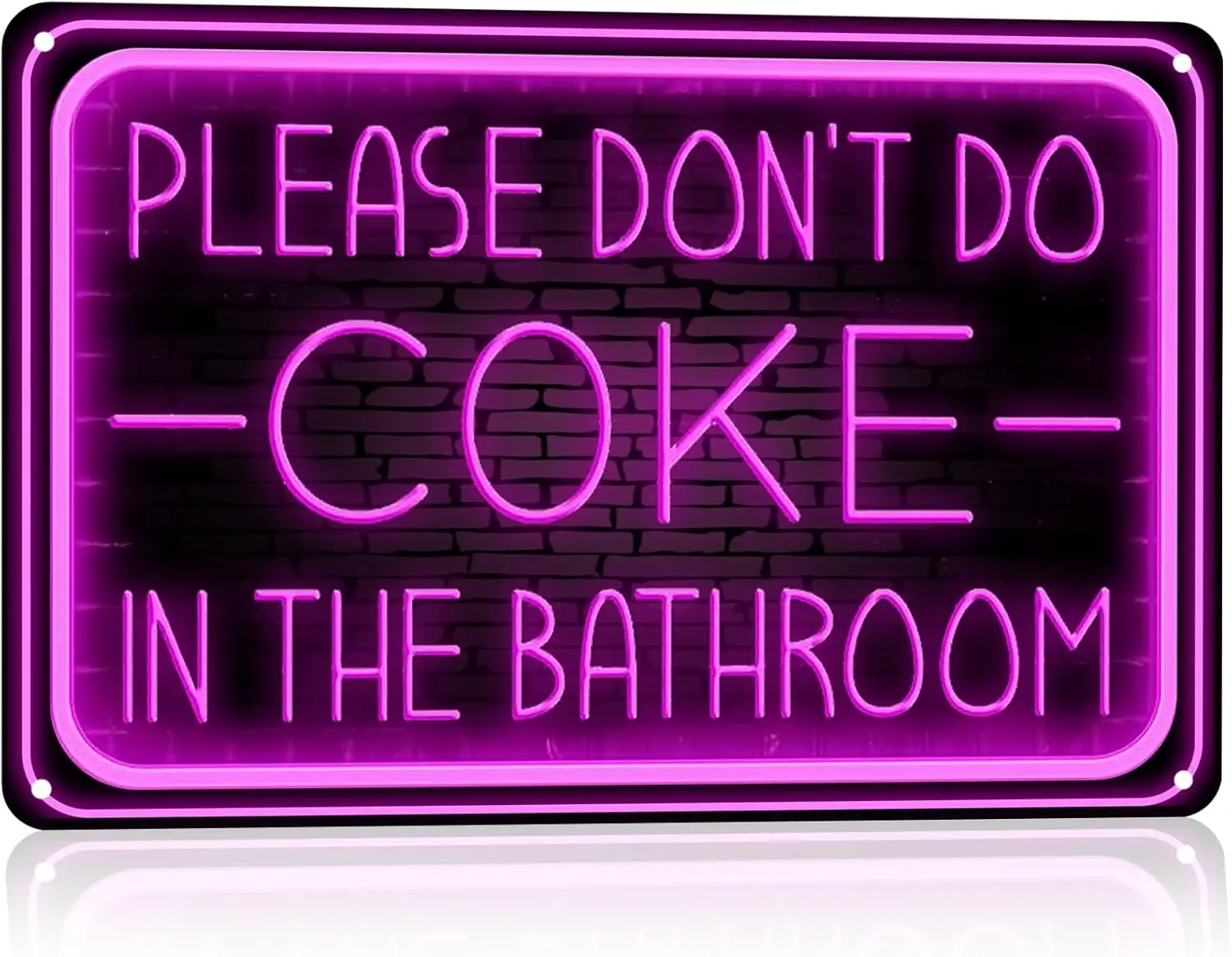 Divertidos letreros de baño, decoración de pared de Humor, por favor, no hacer Coca-Cola en el letrero, arte, lata de Metal es