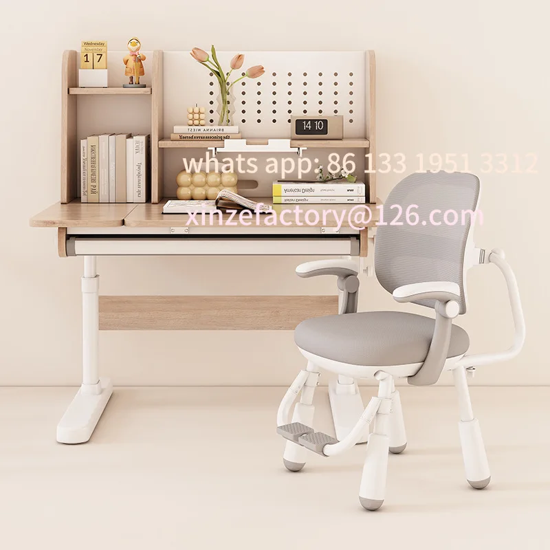 Study desk, home desk, writing table for primary school students, lifting table, special desk, solid wood table