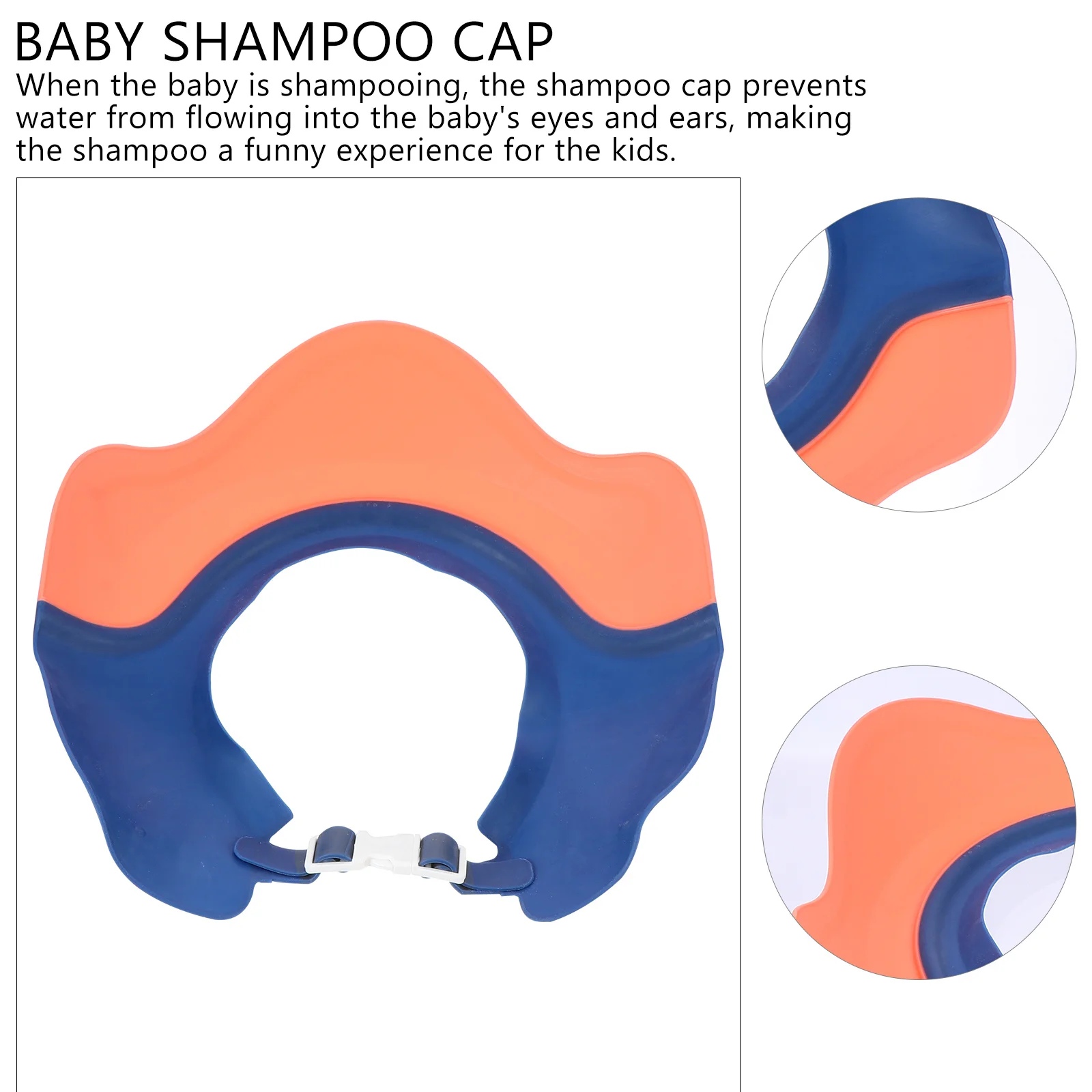 

Детская шапочка для ванны с регулируемой пряжкой, полипропиленовый материал, шапочка для шампуня, защита для глаз, шапочка для душа, защитные шапочки для ушей