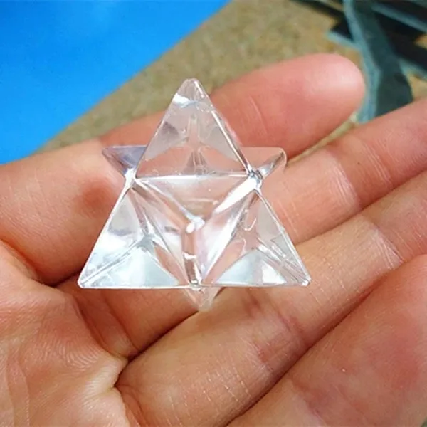1PCS  Natural White Quartz crystal Stone Merkaba Healing natural stones and minerals