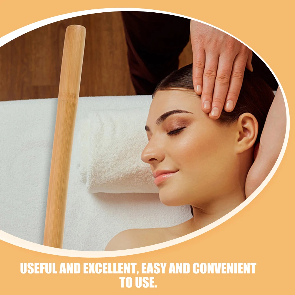 

Deep Tissue Muscle Relaxation Portable Back Massager For Travel Lightweight Manual Stick Non-Slip Handle Bamboo Massage Tool For