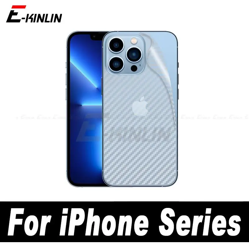 

5 шт. мягкая защитная пленка из углеродного волокна для iPhone 15 14 13 12 mini 11 Pro XS Max XR X 6 6S 7 8 Plus Задняя защитная пленка для экрана